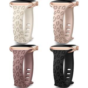 4-Pack Leopard Print Bands for Apple Watch –Fierce & Fashionable, New in Package